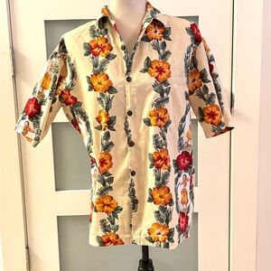 Hawaiian, women's short-sleeved floral shirt